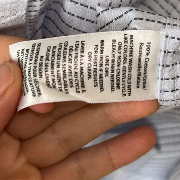 Saks Fifth Ave & CK Slim-Fit Men's Button Down Shirts 16.5 x 34/35 white & blue - Picture 10 of 13